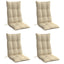 stolehynder m. høj ryg 4 stk. oxfordstof beige