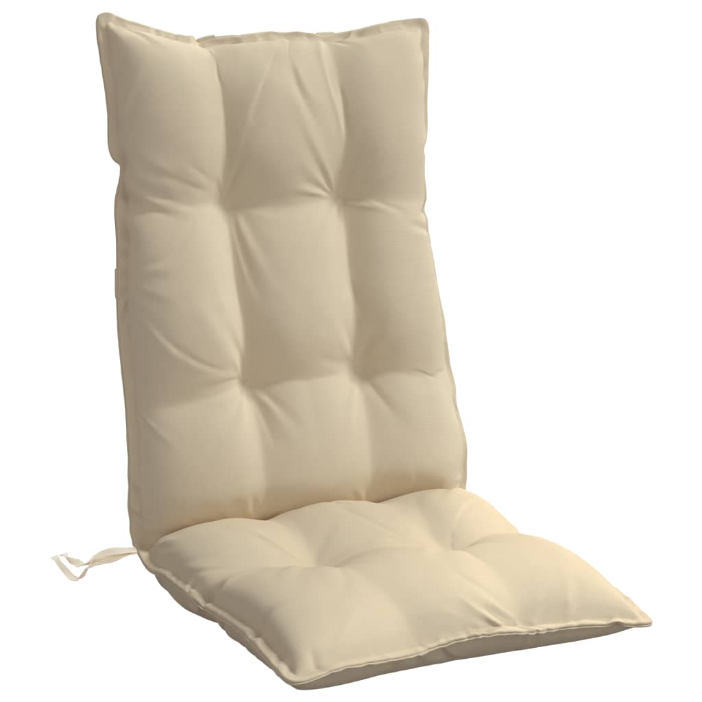 stolehynder m. høj ryg 4 stk. oxfordstof beige