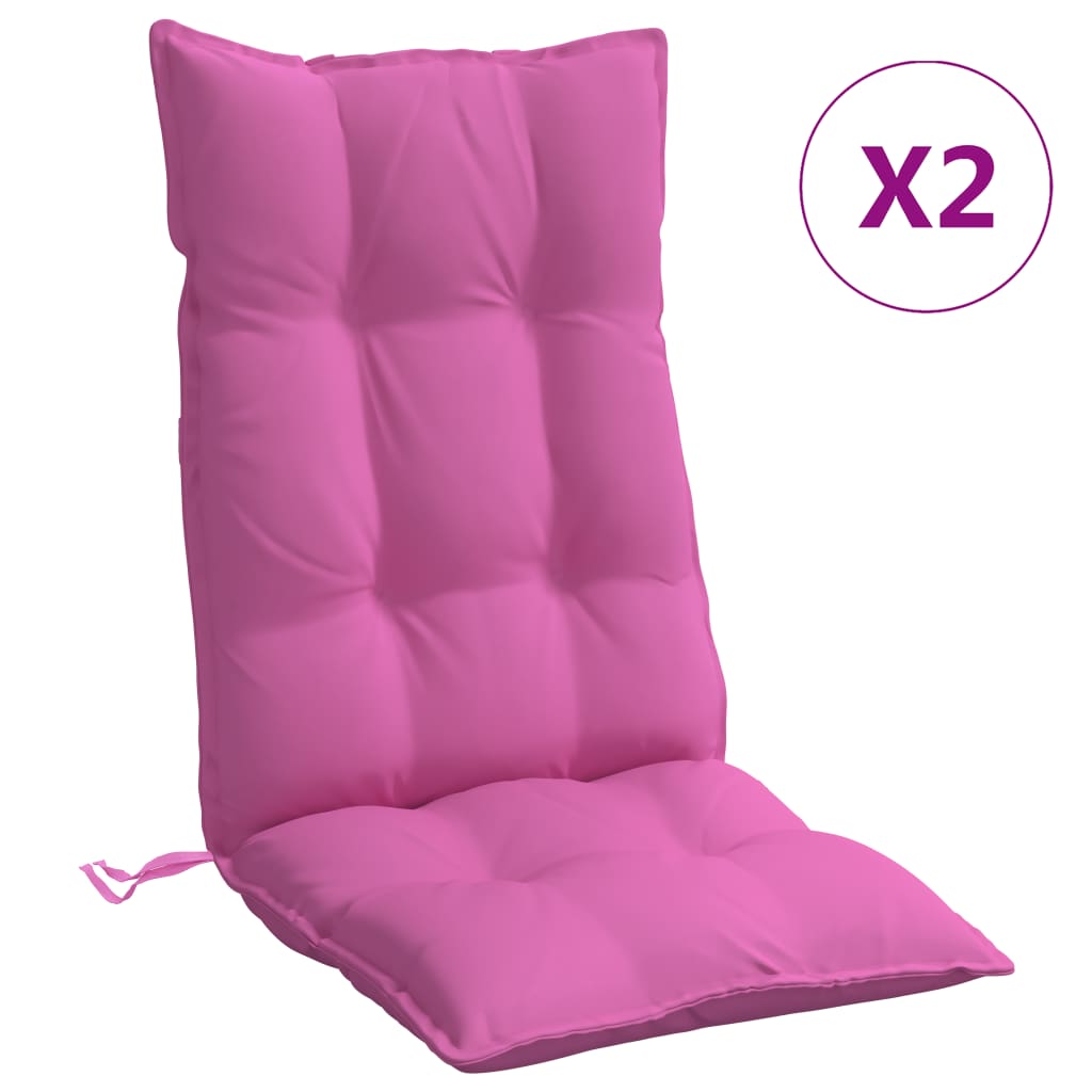 stolehynder m. høj ryg 2 stk. oxfordstof pink