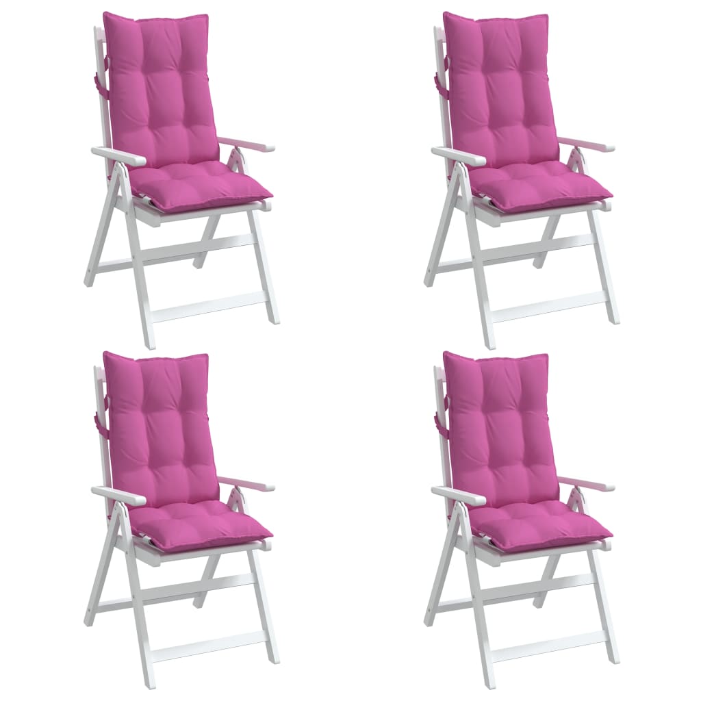 stolehynder m. høj ryg 4 stk. oxfordstof pink