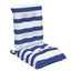 stolehynder m. lav ryg 2 stk. oxfordstof striber blå og hvid