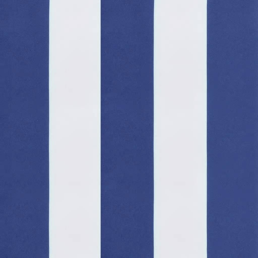 Udendørspude 4 stk. Stof Blå og Hvid Stribet 100 x 50 x 7 cm