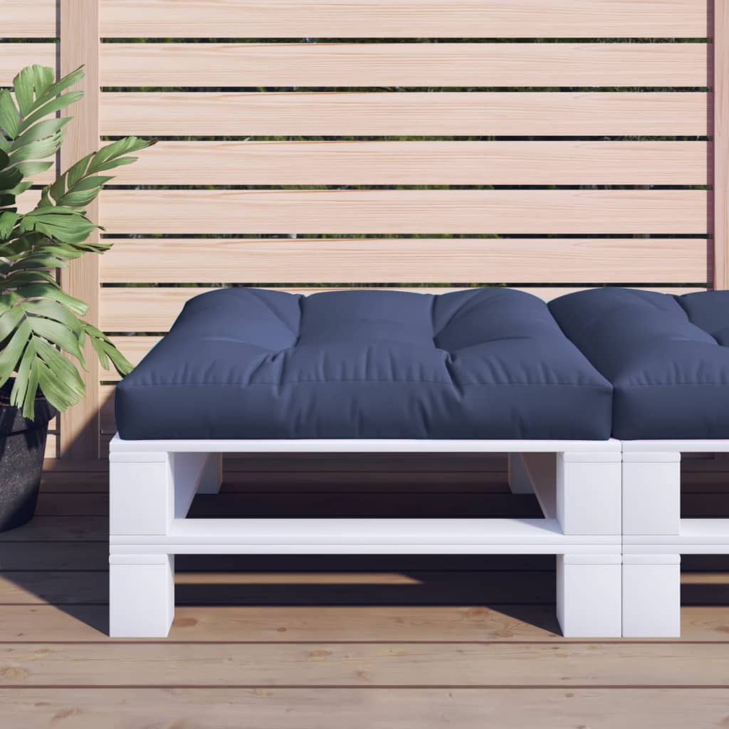 pallehynde 70x70x12 cm stof marineblå