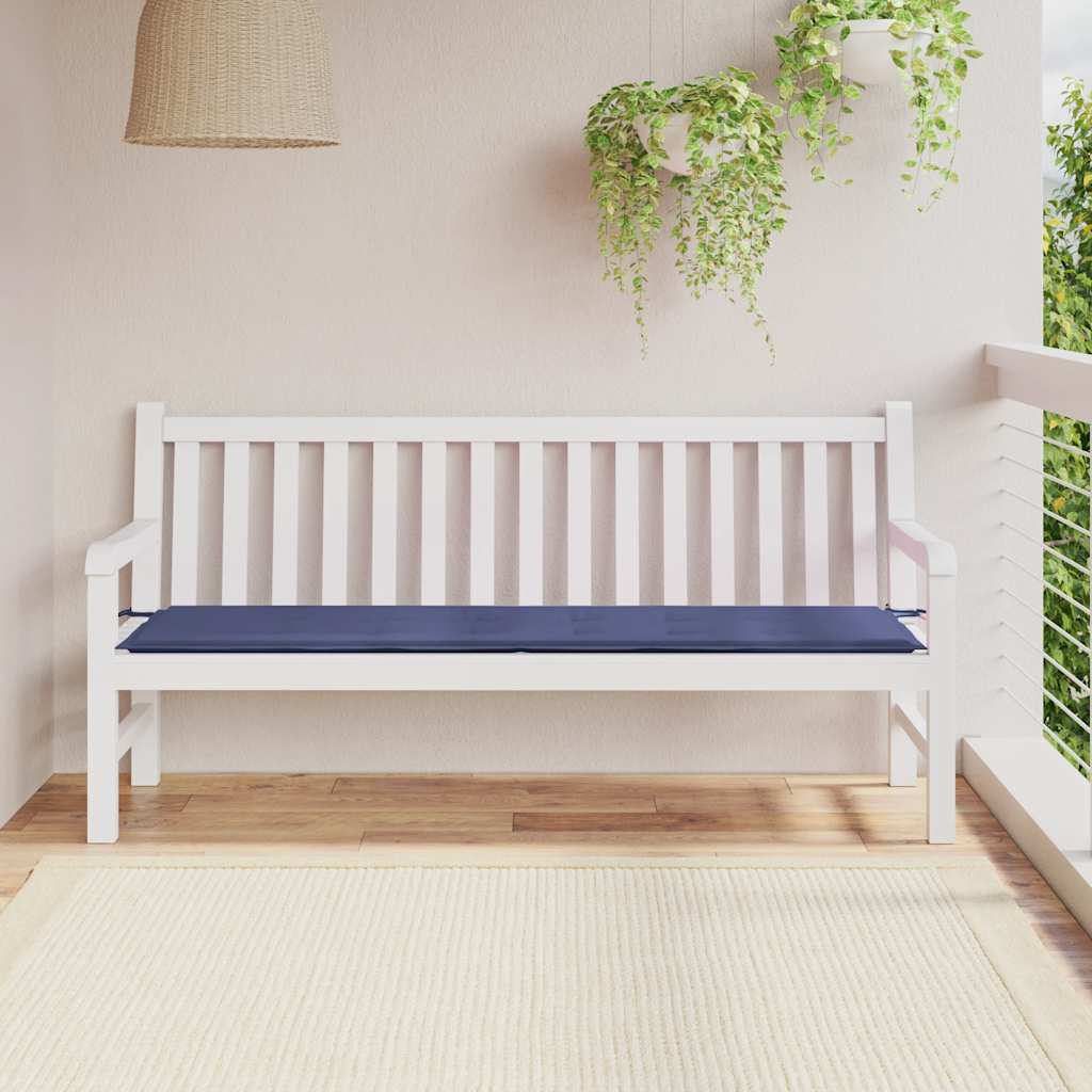 hynde til havebænk 180x50x3 cm oxfordstof marineblå