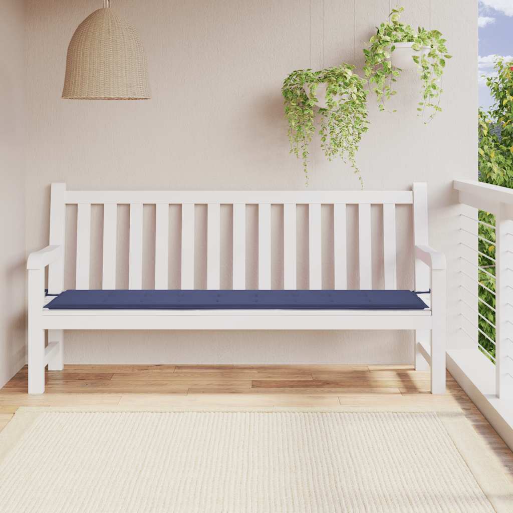hynde til havebænk 200x50x3 cm oxfordstof marineblå