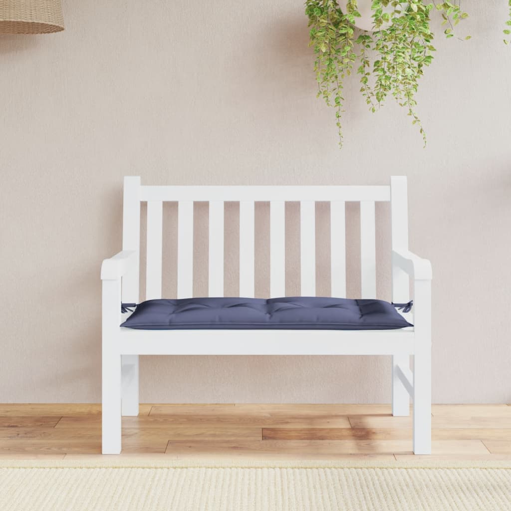 hynder til havebænk 100x50x7 cm oxfordstof marineblå