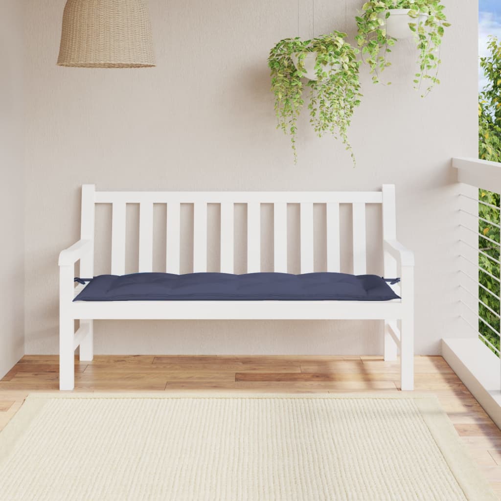 hynder til havebænk 150x50x7 cm oxfordstof marineblå