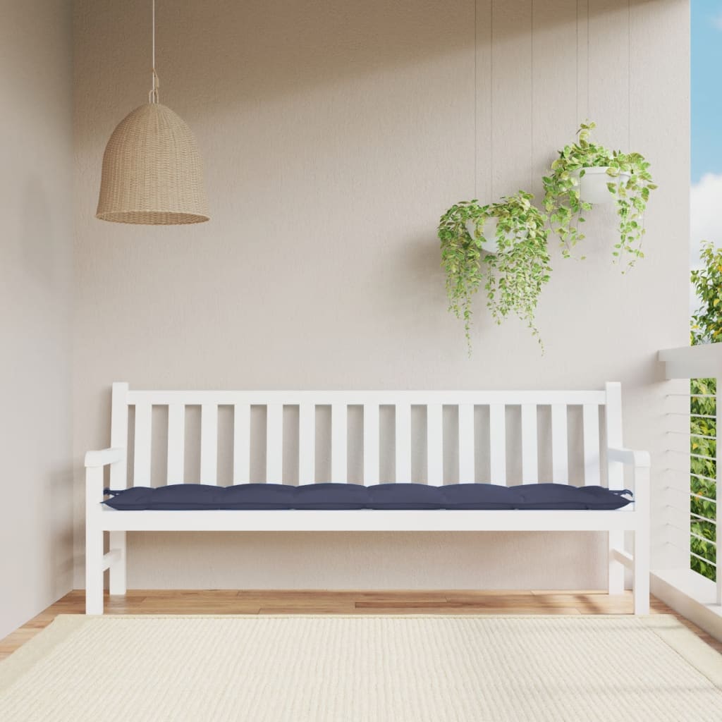 hynde til havebænk 200x50x7 cm oxfordstof marineblå