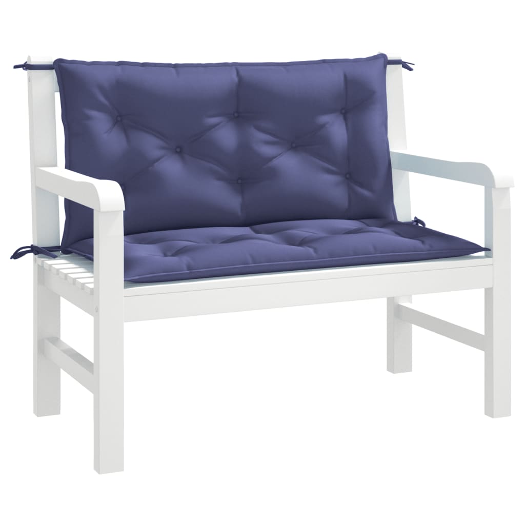 hynder til havebænk 2 stk. 100x50x7 cm oxfordstof marineblå
