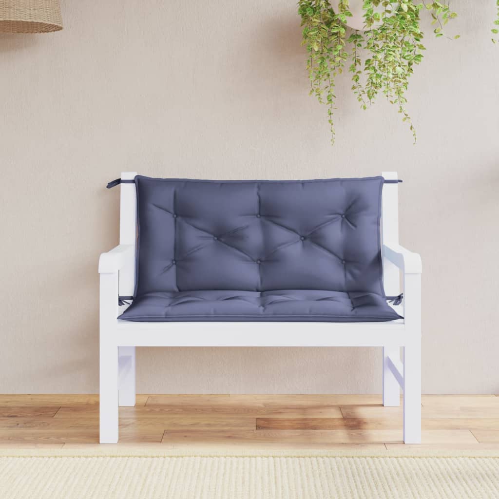 hynder til havebænk 2 stk. 100x50x7 cm oxfordstof marineblå