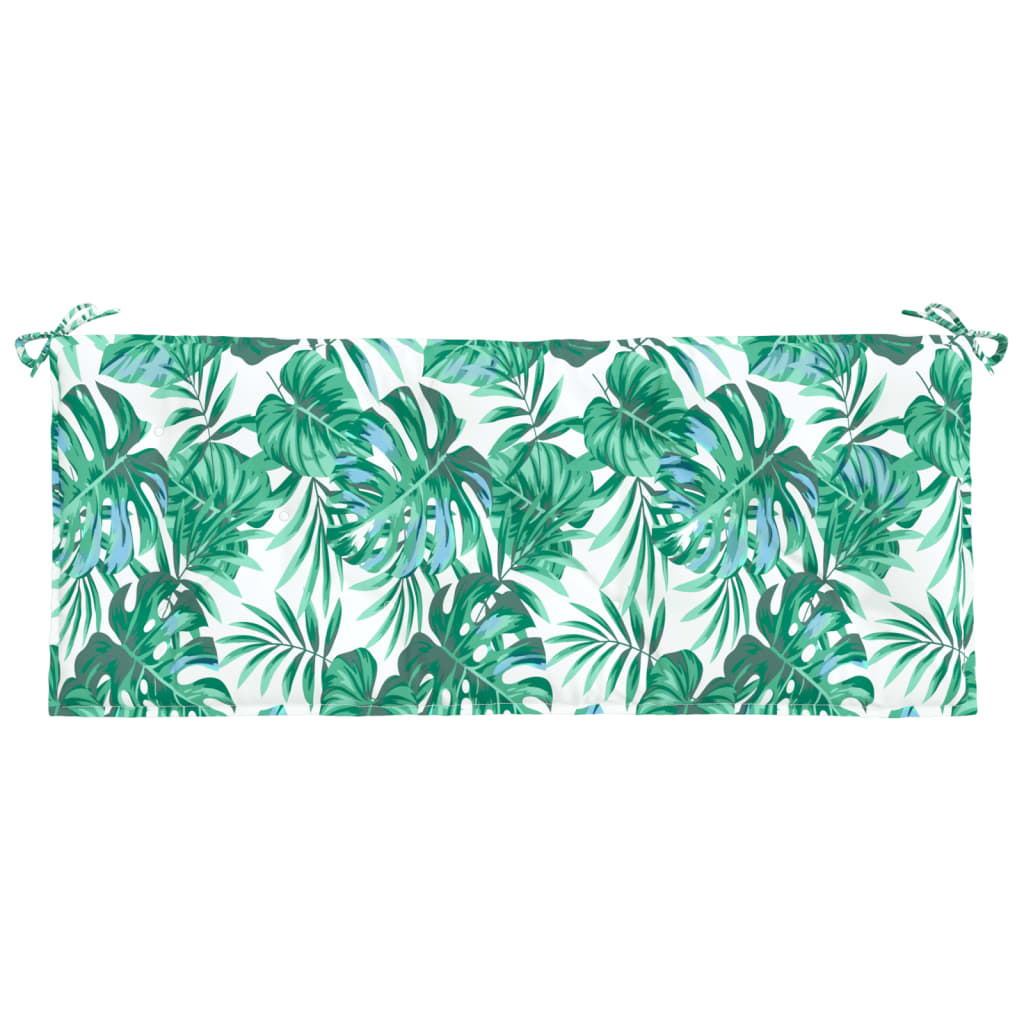 hynder til havebænk 2 stk. 120x50x7 cm oxfordstof bladmønster