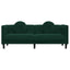 3-personers sofa med hynder velour mørkegrøn