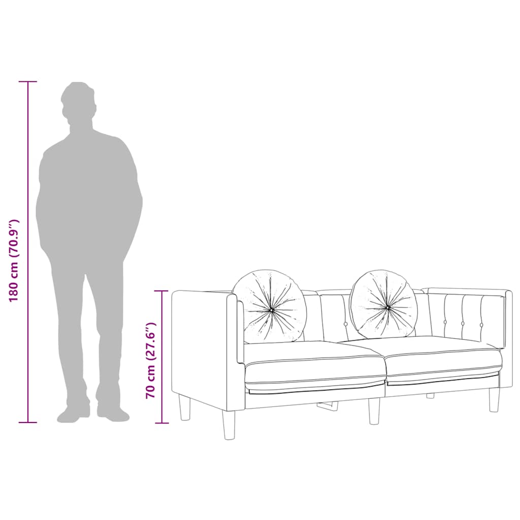 3-personers sofa med hynder velour mørkegrøn