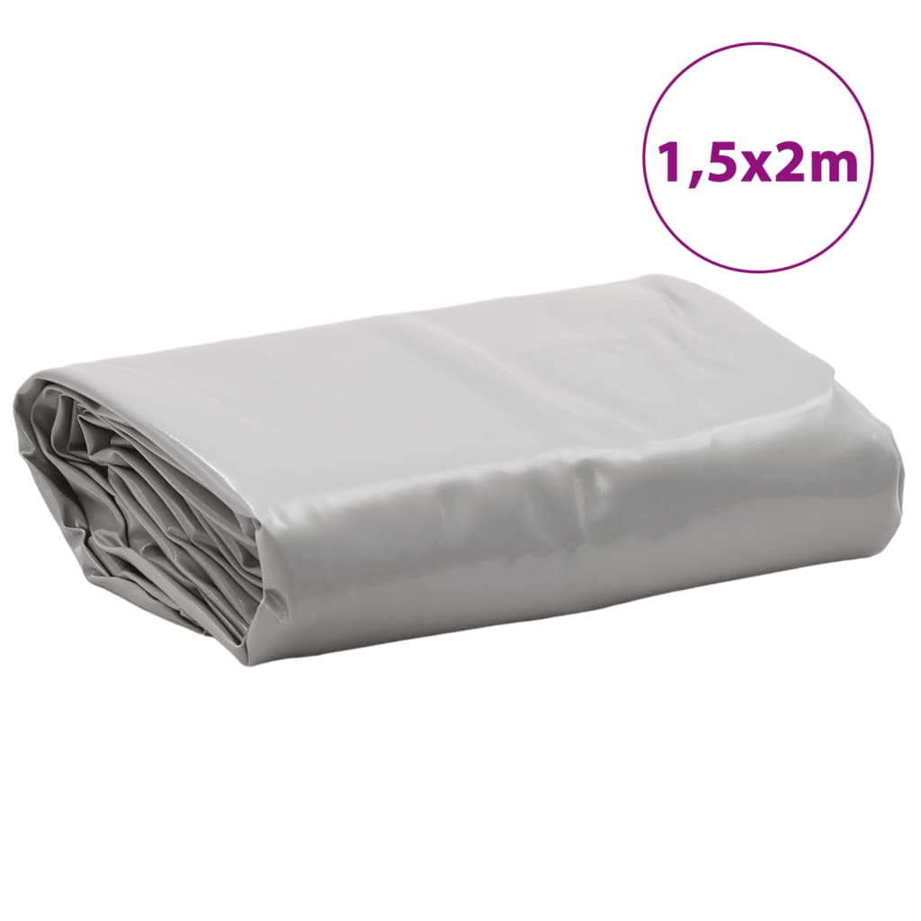 presenning 1,5x2 m 650 g/m² grå