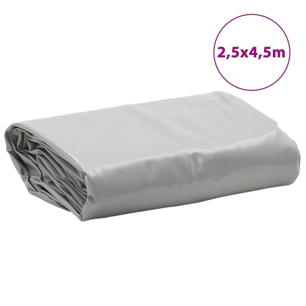 presenning 2,5x4,5 m 650 g/m² grå