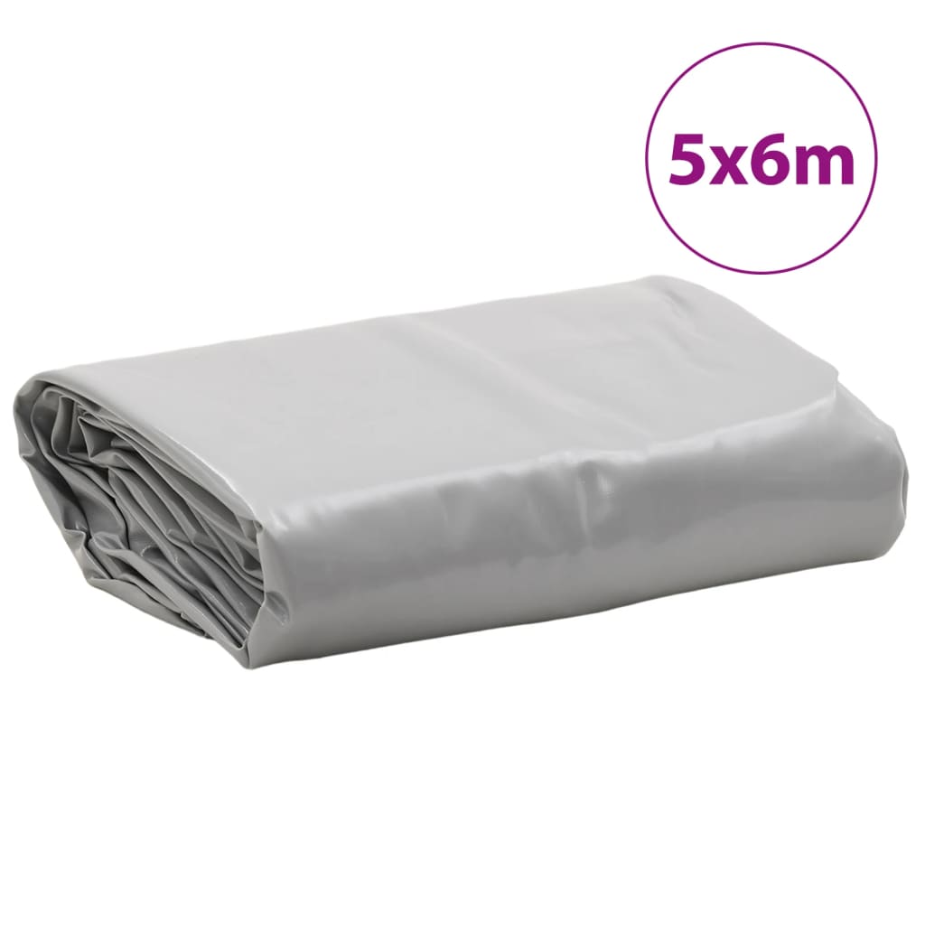 presenning 5x6 m 650 g/m² grå