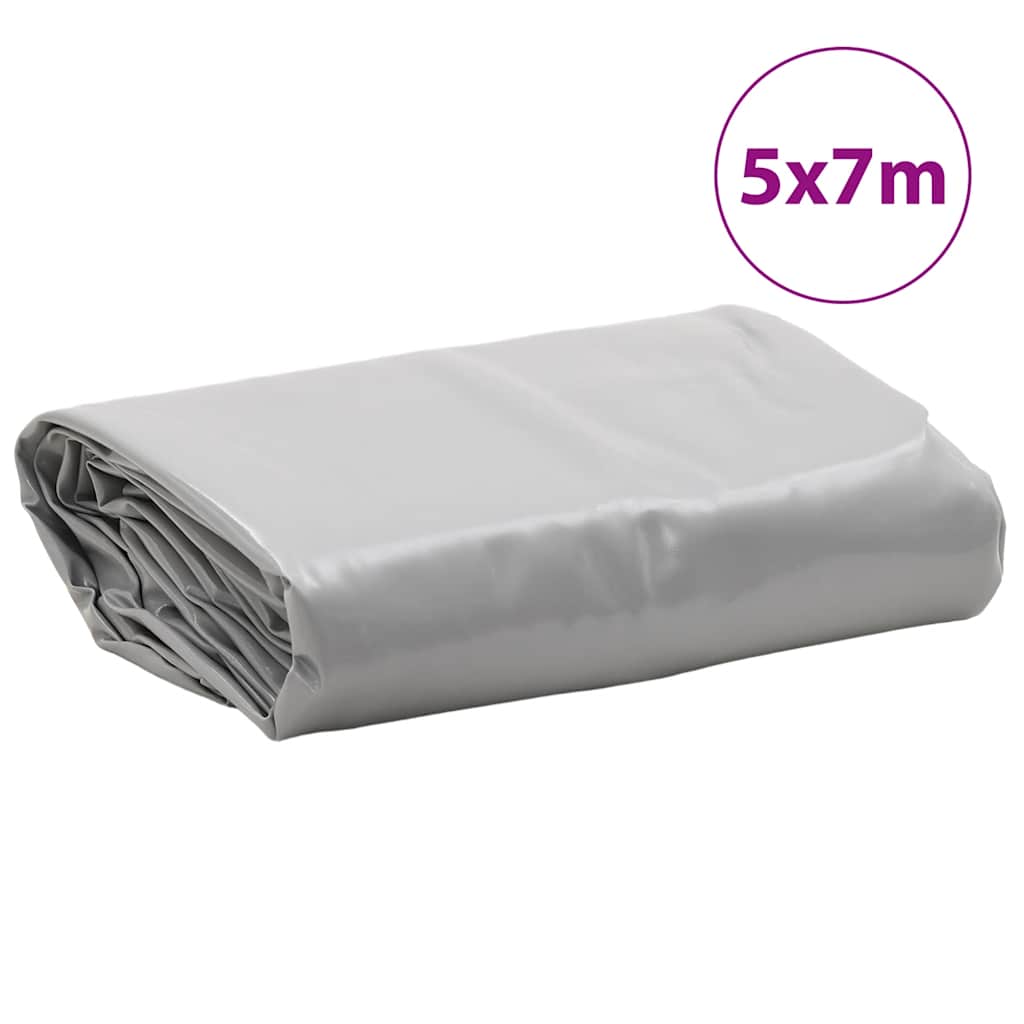 presenning 5x7 m 650 g/m² grå