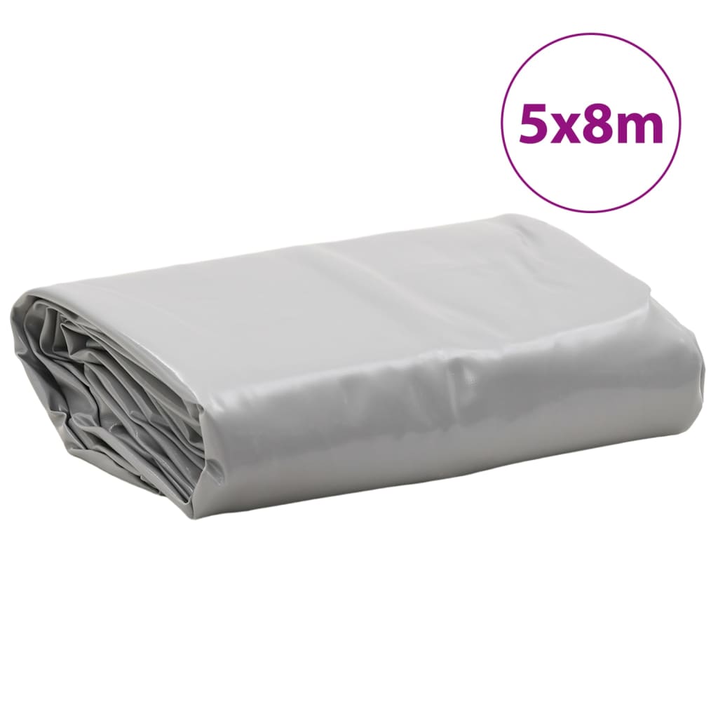 presenning 5x8 m 650 g/m² grå