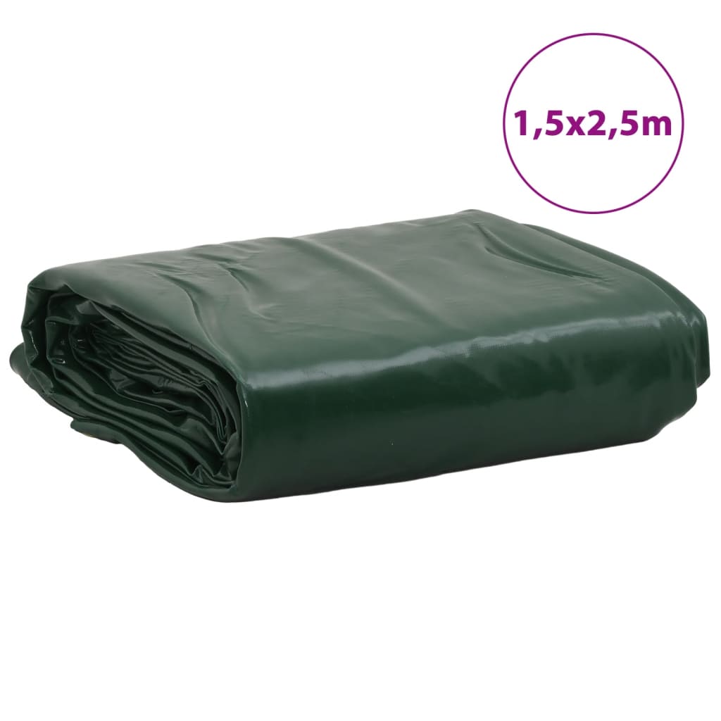 presenning 1,5x2,5 m 650 g/m² grøn