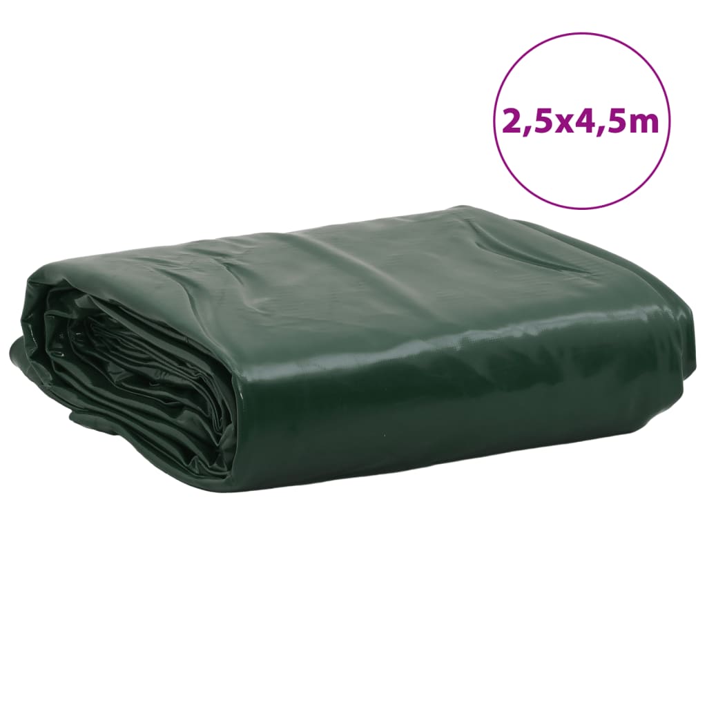 presenning 2,5x4,5 m 650 g/m² grøn