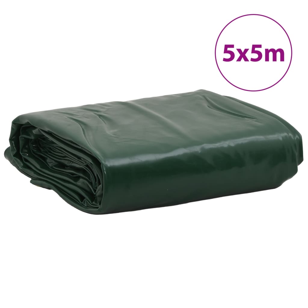 presenning 5x5 m 650 g/m² grøn
