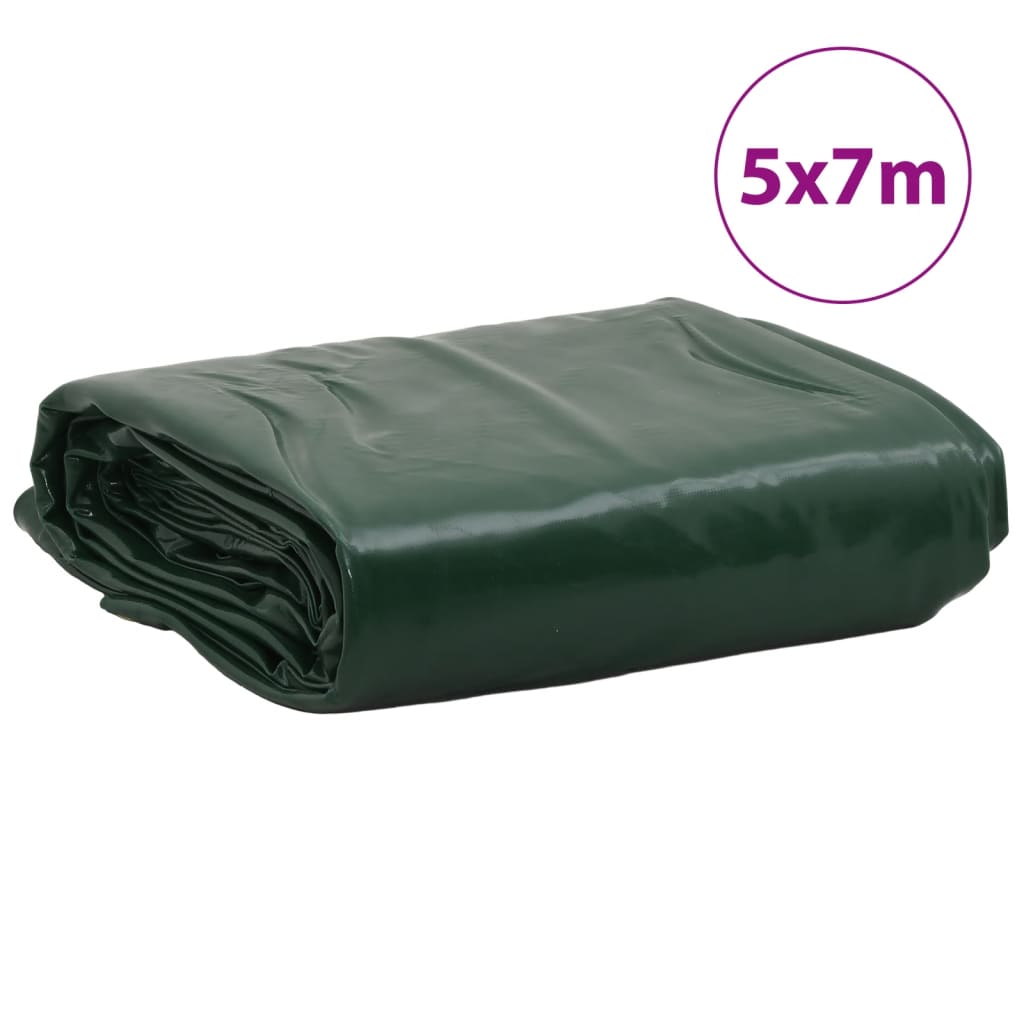 presenning 5x7 m 650 g/m² grøn