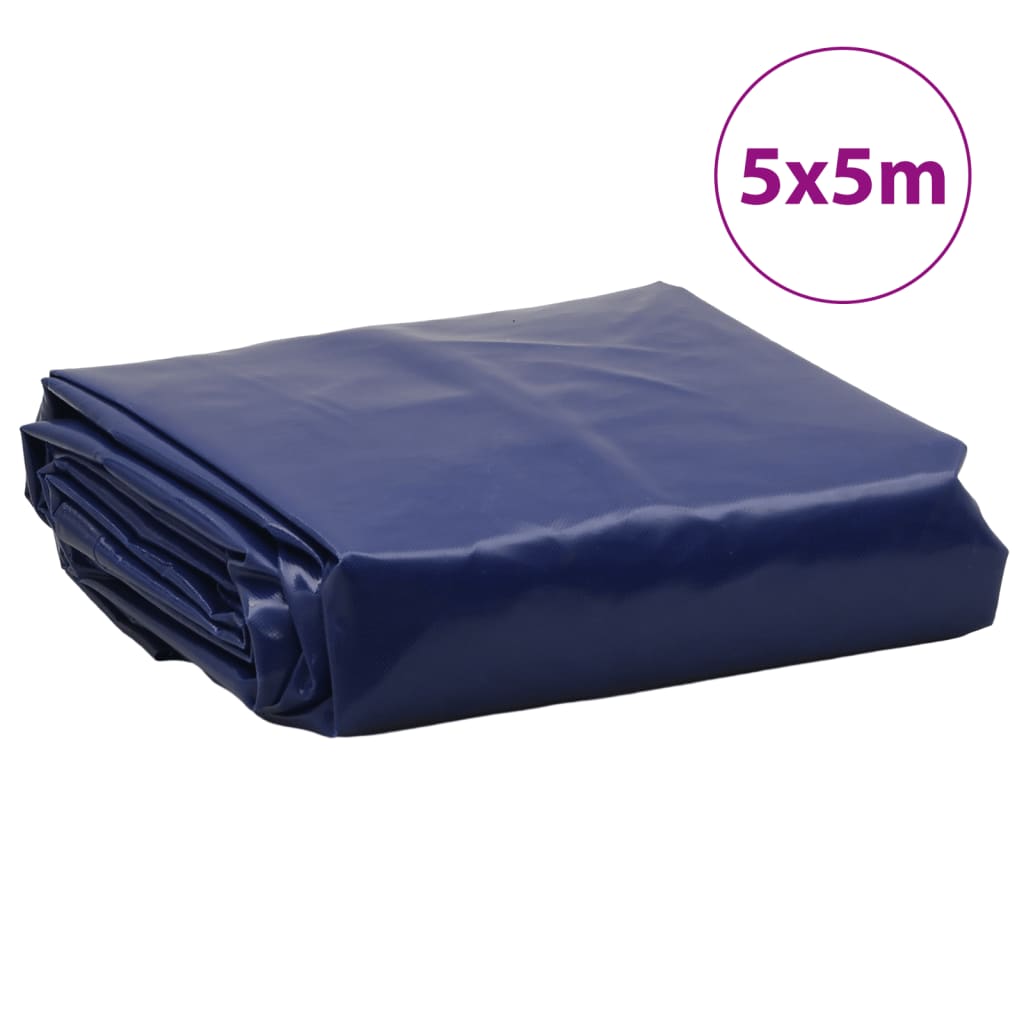 presenning 5x5 m 650 g/m² blå