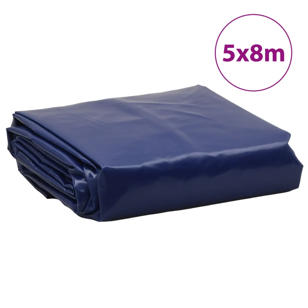 presenning 5x8 m 650 g/m² blå