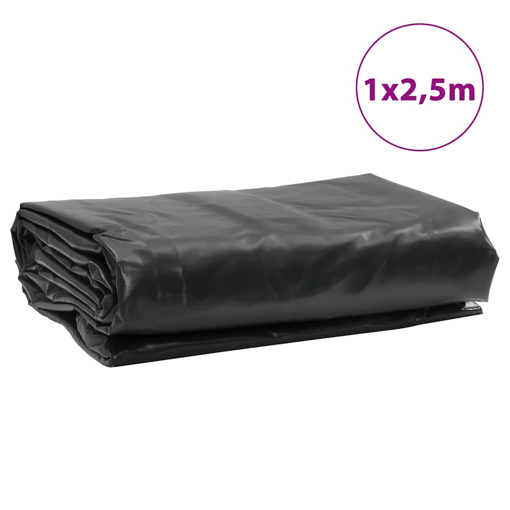 presenning 1x2,5 m 650 g/m² sort