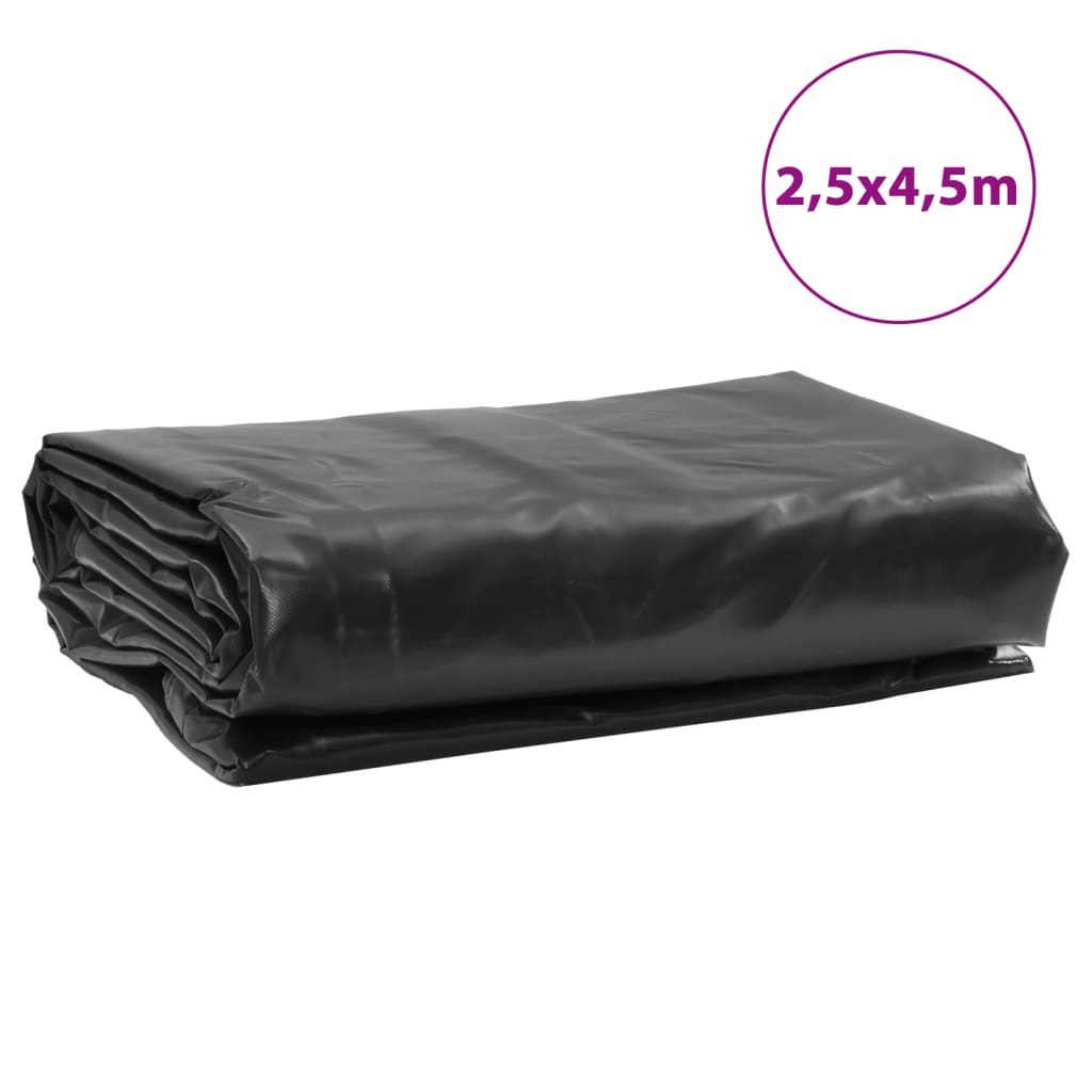 presenning 2,5x4,5 m 650 g/m² sort
