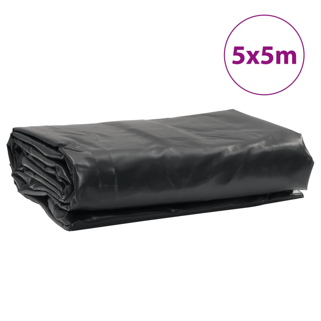 presenning 5x5 m 650 g/m² sort