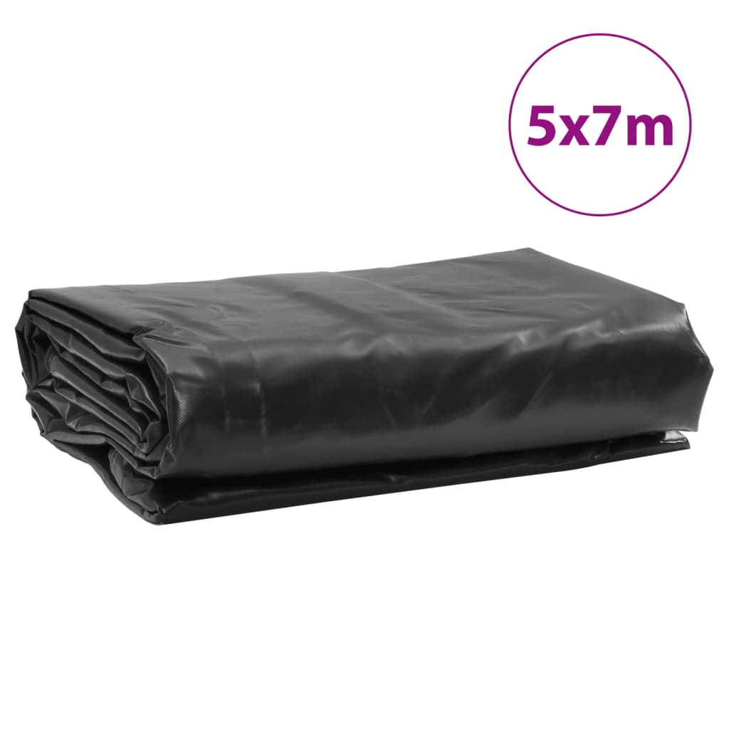 presenning 5x7 m 650 g/m² sort