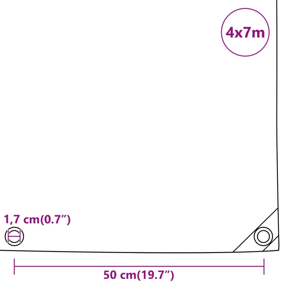 presenning 4x7 m 650 g/m² antracitgrå
