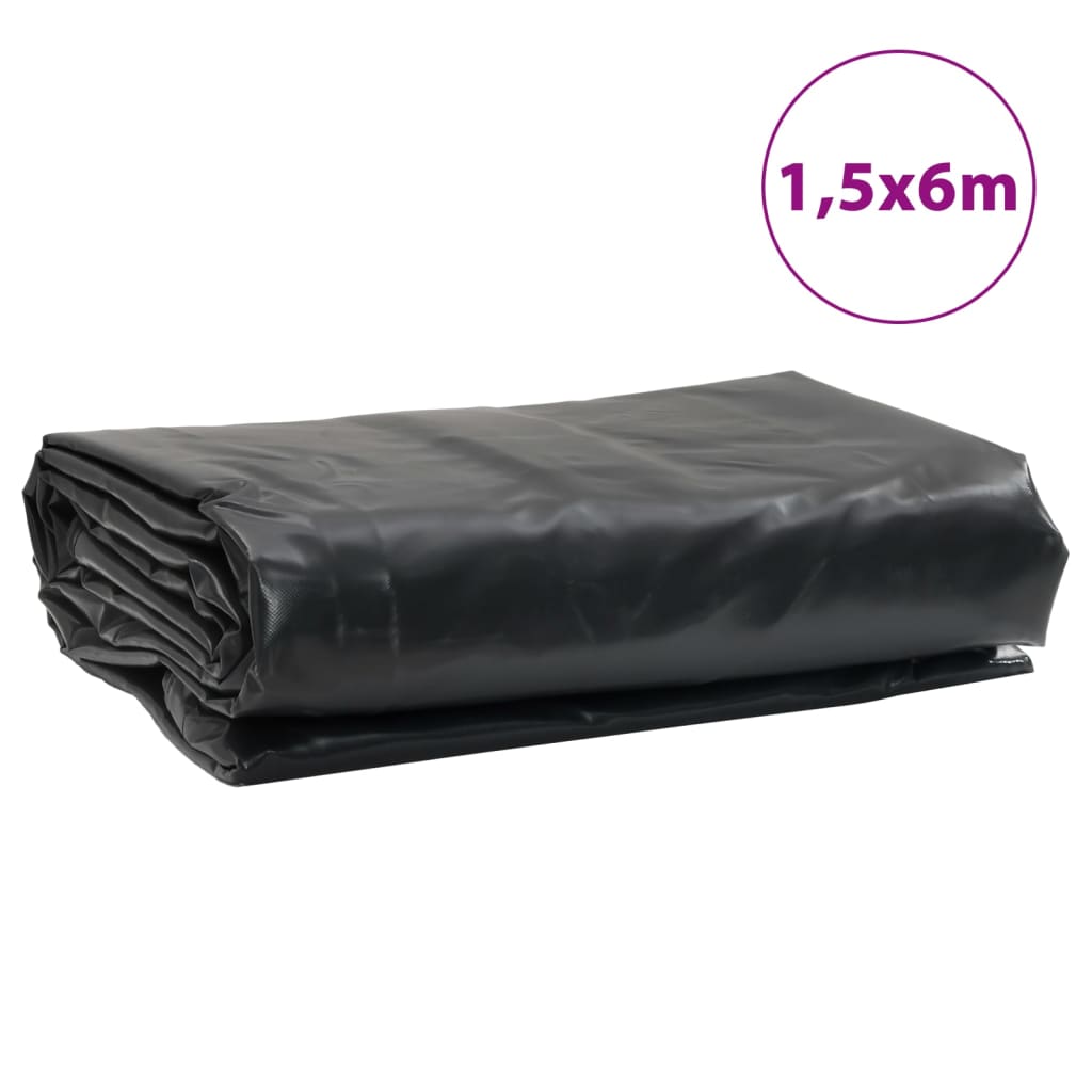 presenning 1,5x6 m 650 g/m² antracitgrå