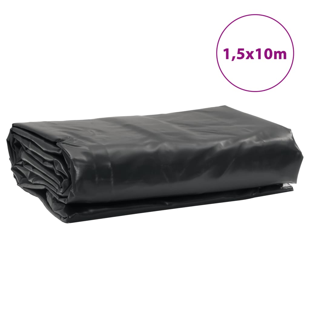 presenning 1,5x10 m 650 g/m² antracitgrå