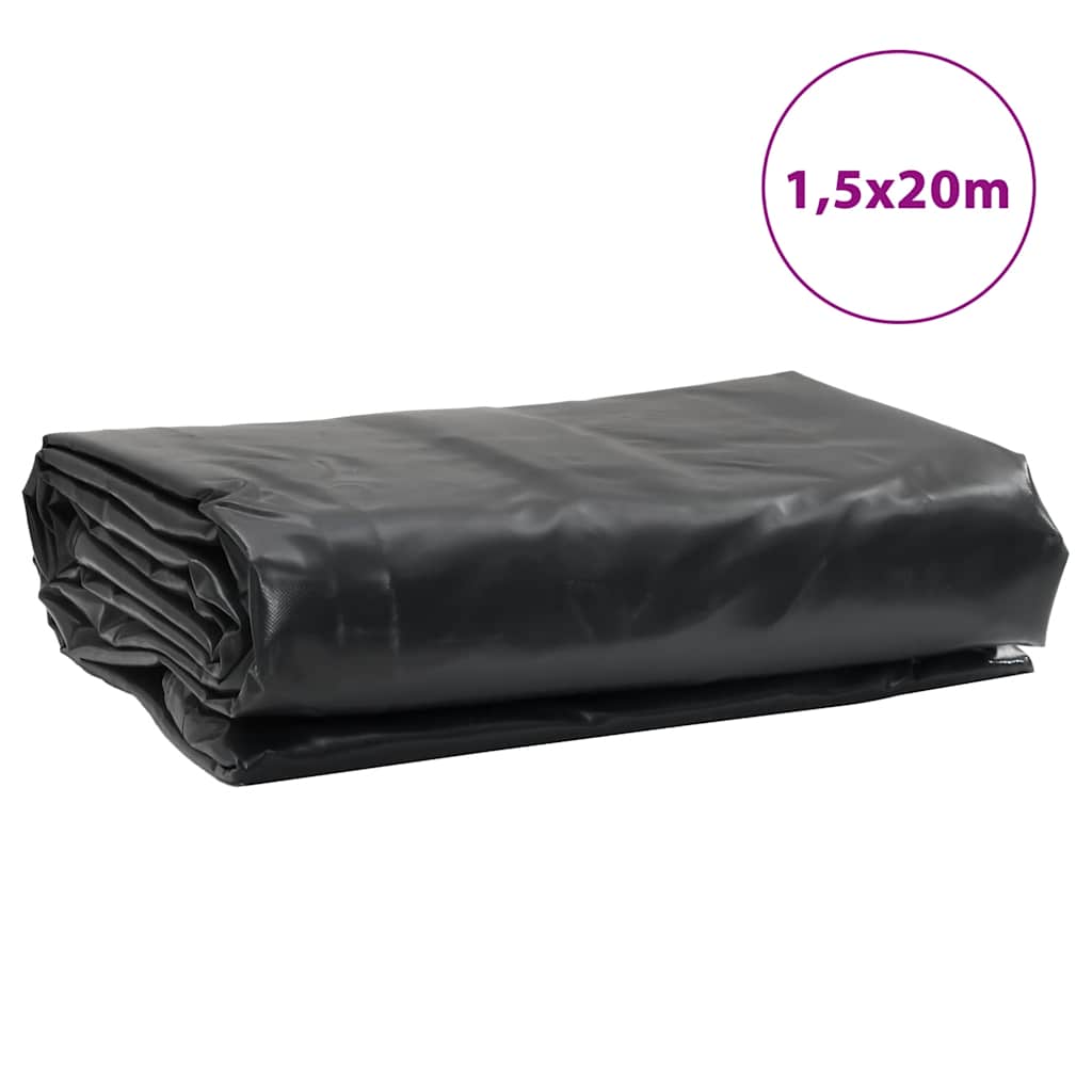 presenning 1,5x20 m 650 g/m² antracitgrå