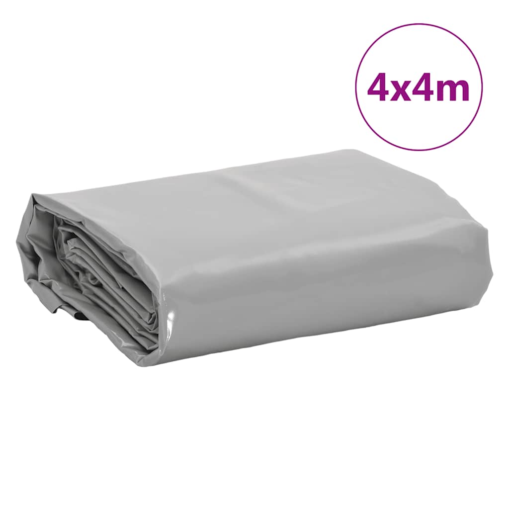 presenning 4x4 m 650 g/m² grå