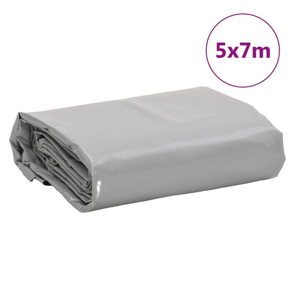 presenning 5x7 m 650 g/m² grå
