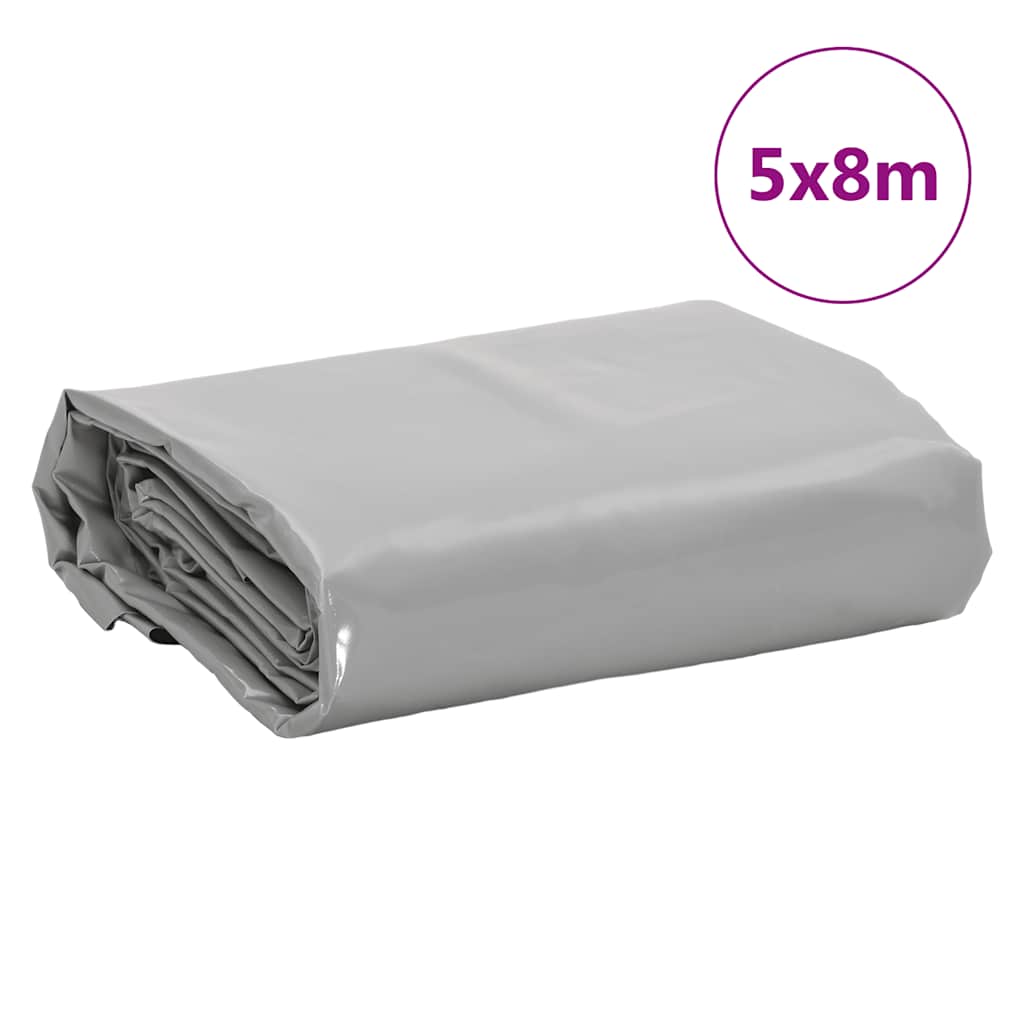 presenning 5x8 m 650 g/m² grå