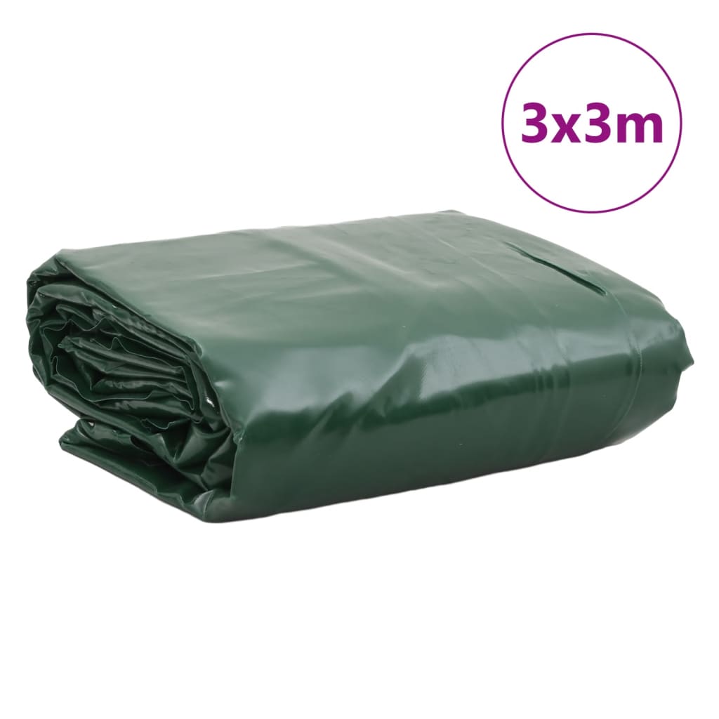 presenning 3x3 m 650 g/m² grøn