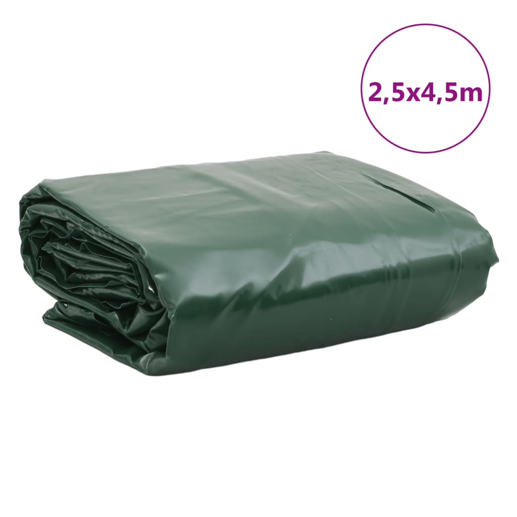presenning 2,5x4,5 m 650 g/m² grøn