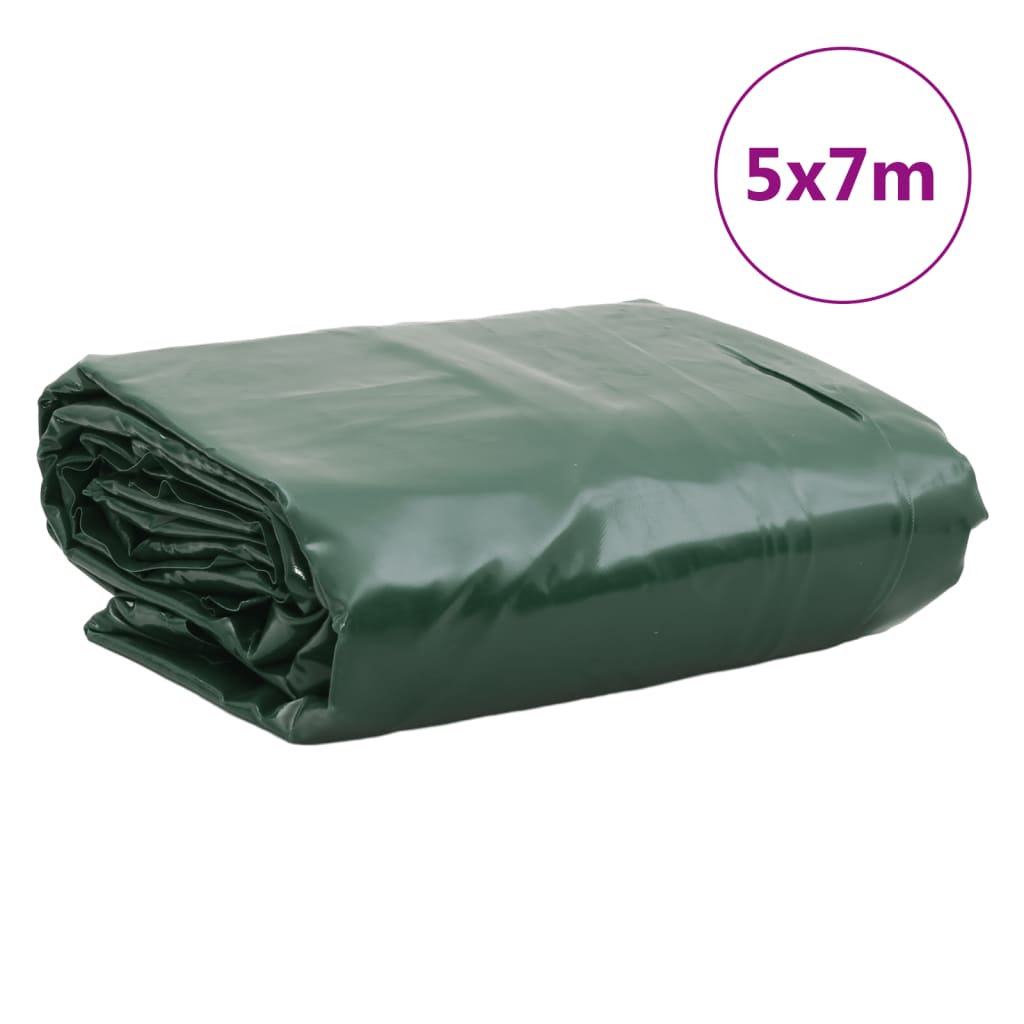 presenning 5x7 m 650 g/m² grøn