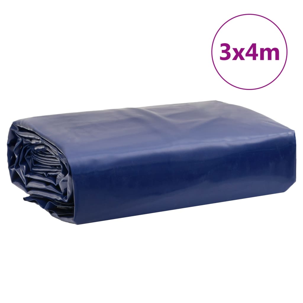 presenning 3x4 m 650 g/m² blå