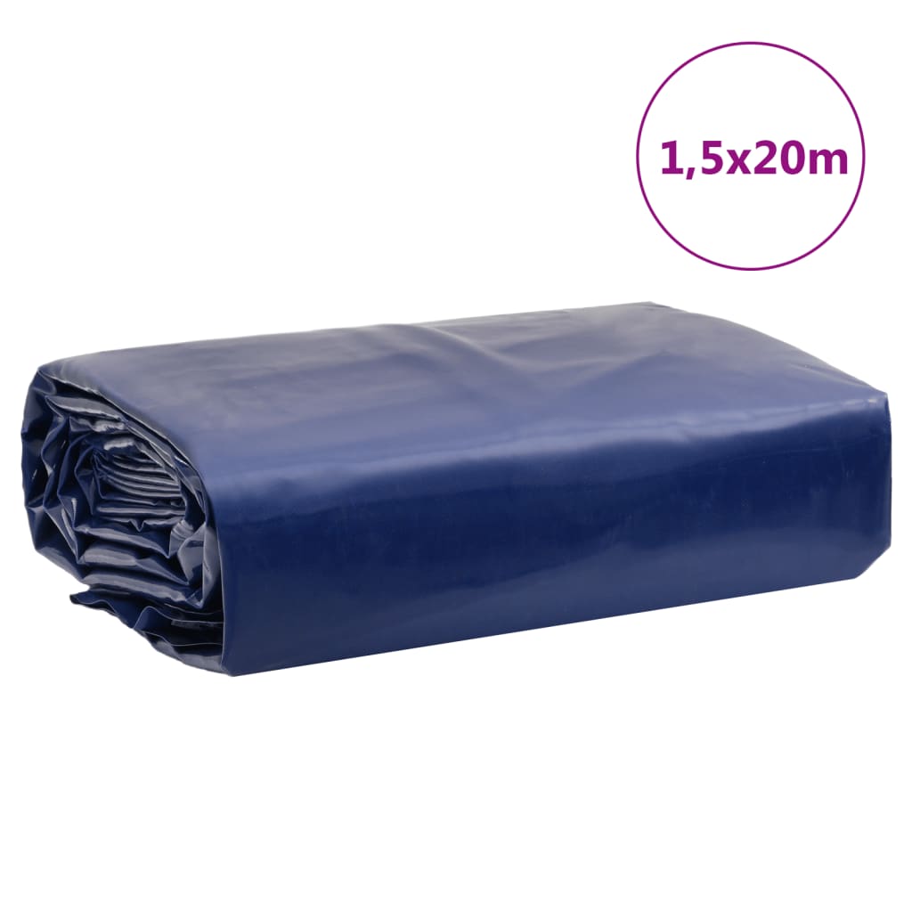 presenning 1,5x20 m 650 g/m² blå