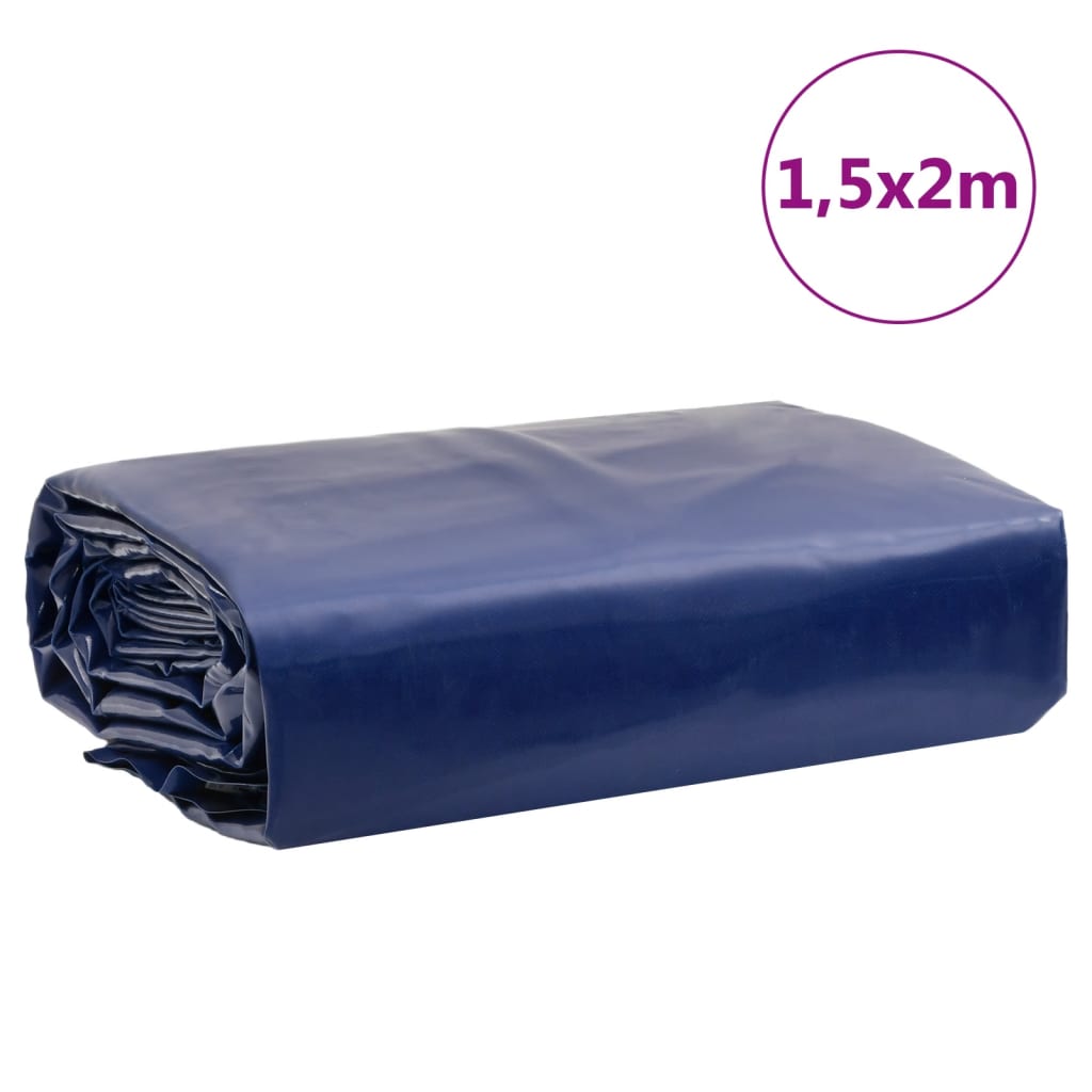 presenning 1,5x2 m 650 g/m² blå