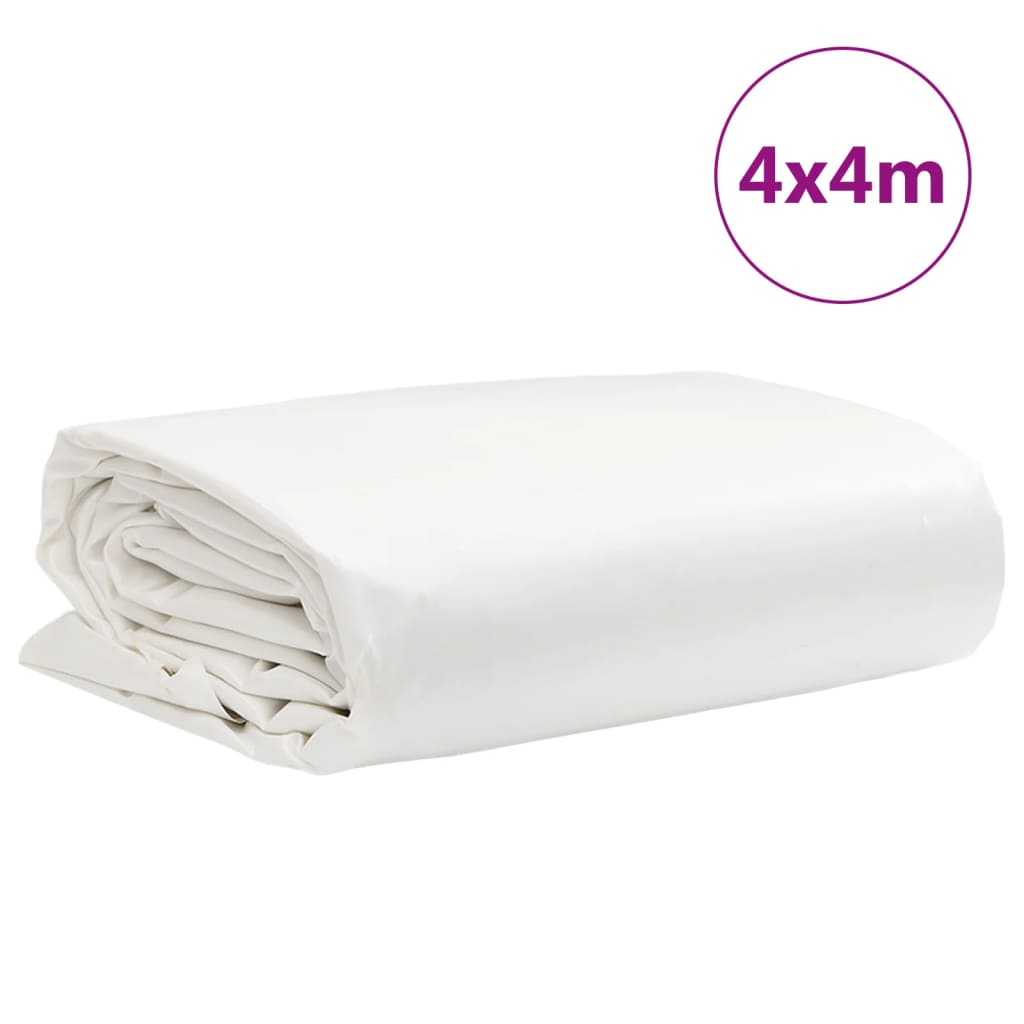presenning 4x4 m 650 g/m² hvid