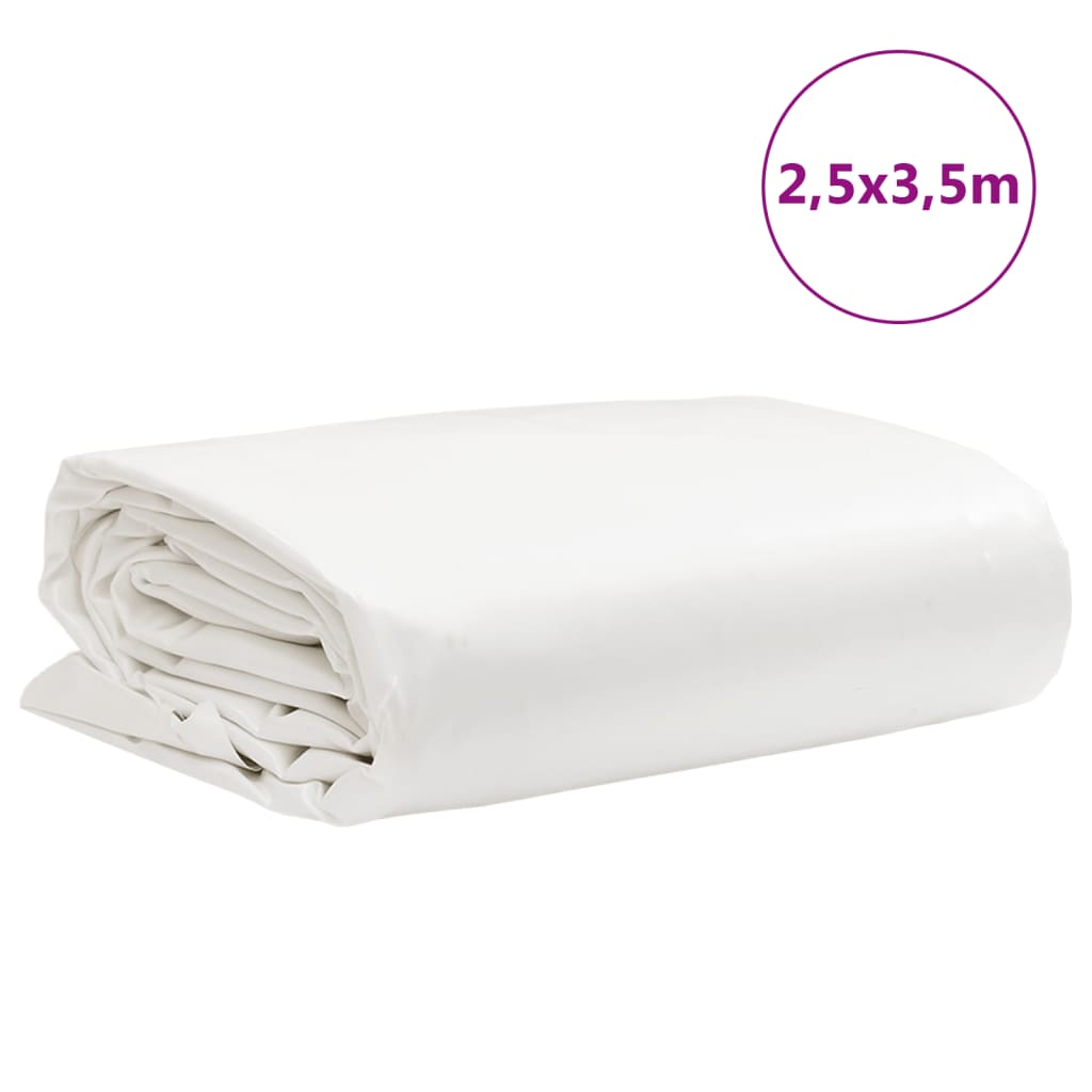 presenning 2,5x3,5 m 650 g/m² hvid