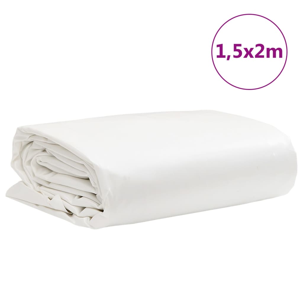 presenning 1,5x2 m 650 g/m² hvid