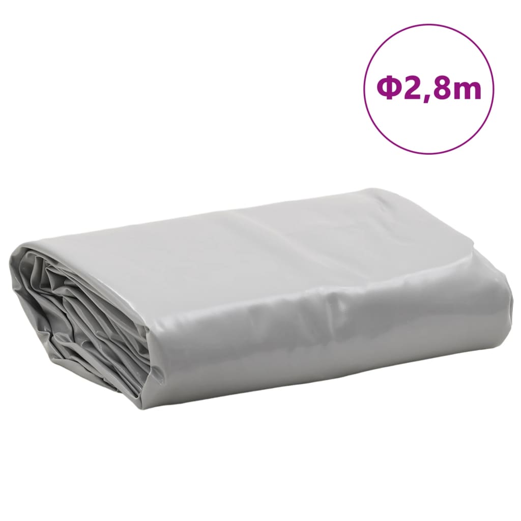 presenning Ø 2,8 m 650 g/m² grå