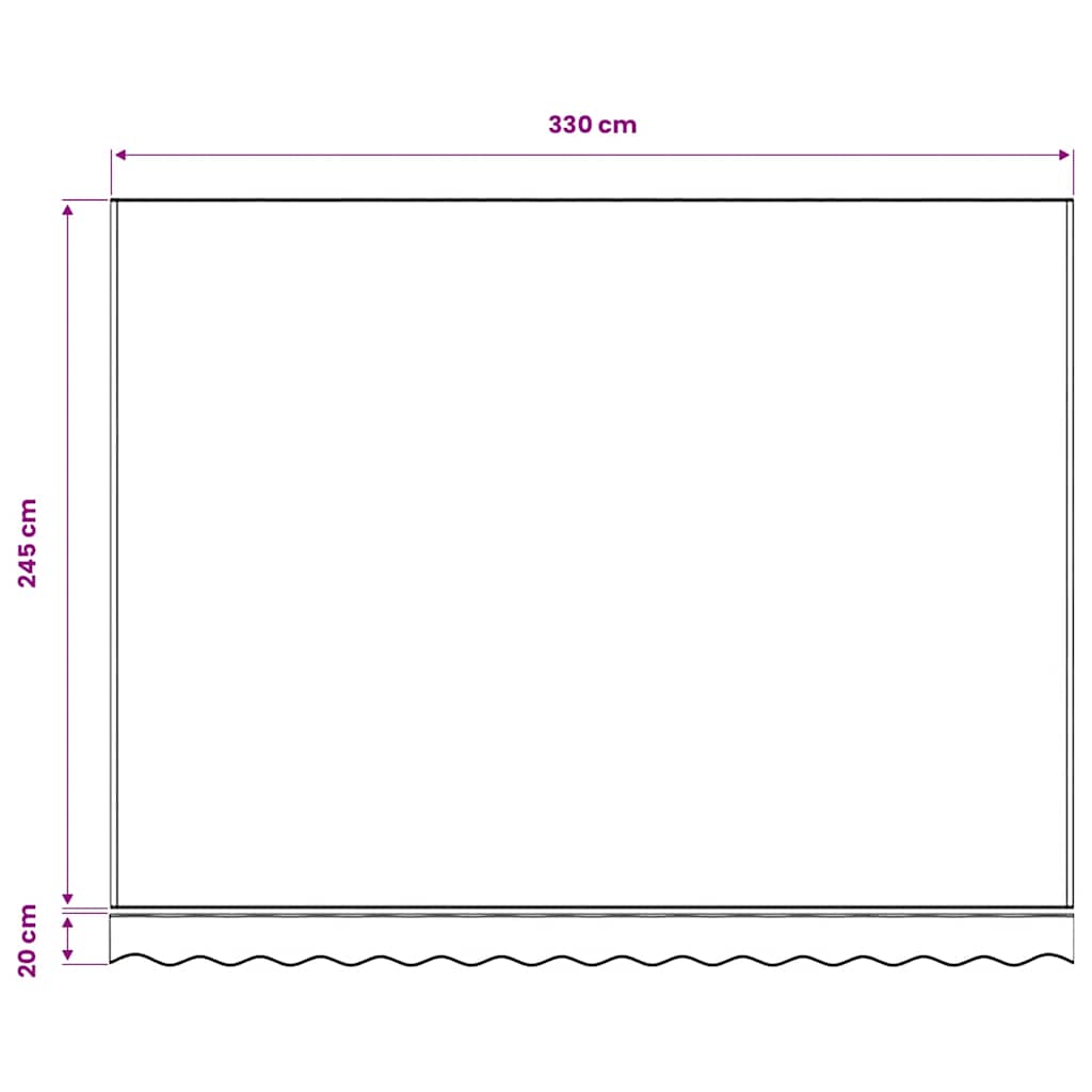 udskiftningsdug til markise 350x250 cm polyester rød og hvid